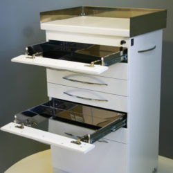 Mobile cabinet on platform (polymer coating)