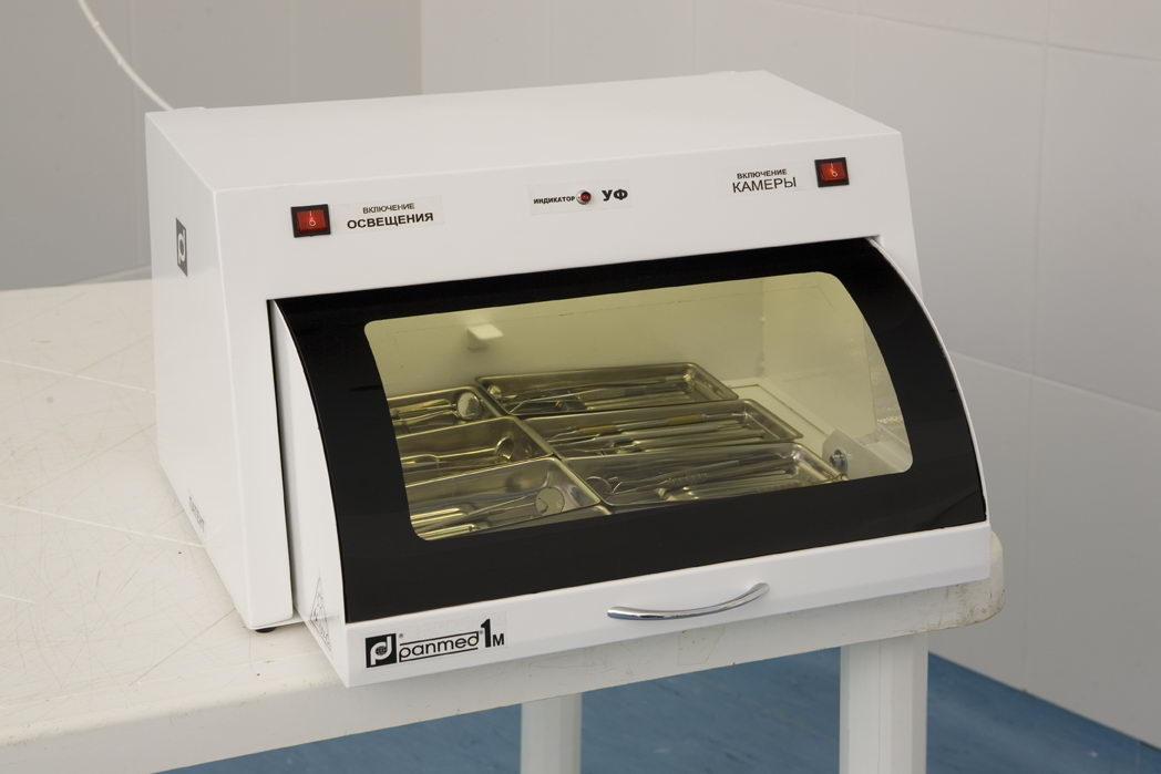 PANMED-1M UV chamber for sterile instruments storage (500 mm), PANMED-1M with sliding glass door panel