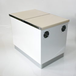 Base cabinet for two compressors