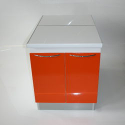 Base cabinet for two compressors