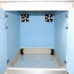 Base cabinet for two compressors