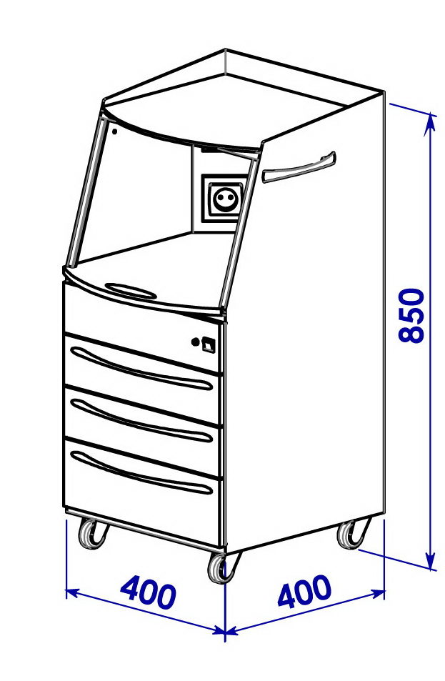 MASTER SHIMMA mobile cabinet with UV chamber, MASTER SHIMMA mobile cabinet with UV chamber (400 х 400)