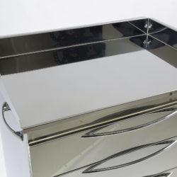 Stainless steel mobile cabinet on platform